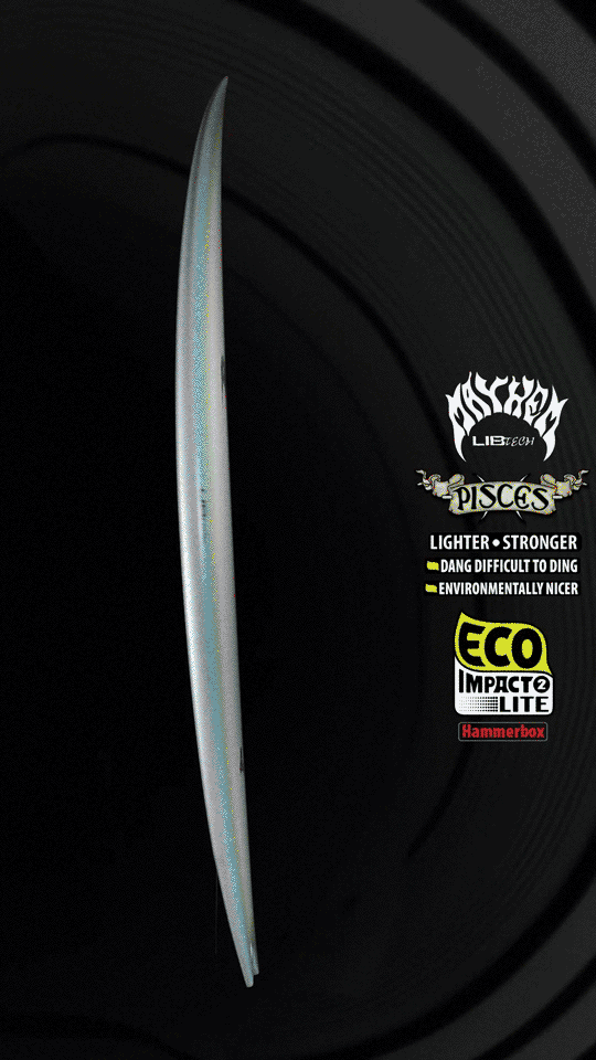 Lib Tech Pisces surfboard.