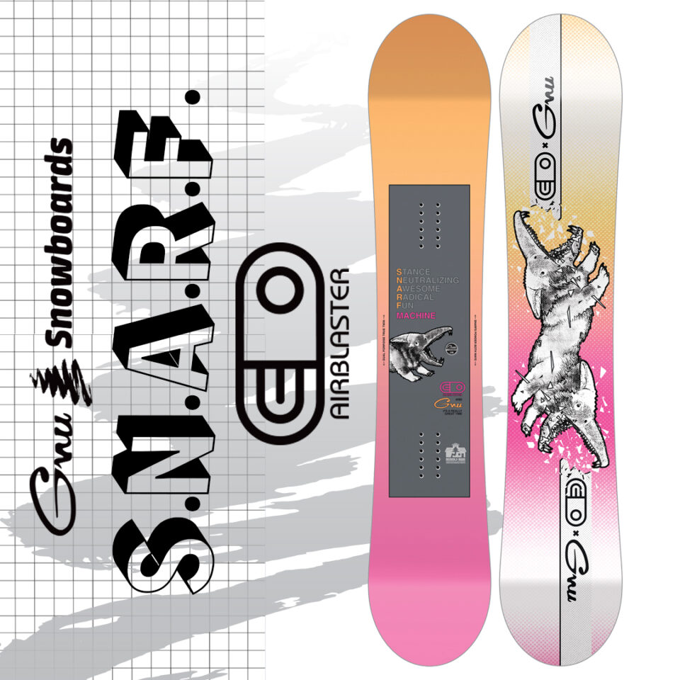 Gnu and Airblaster S.N.A.R.F. snowboard