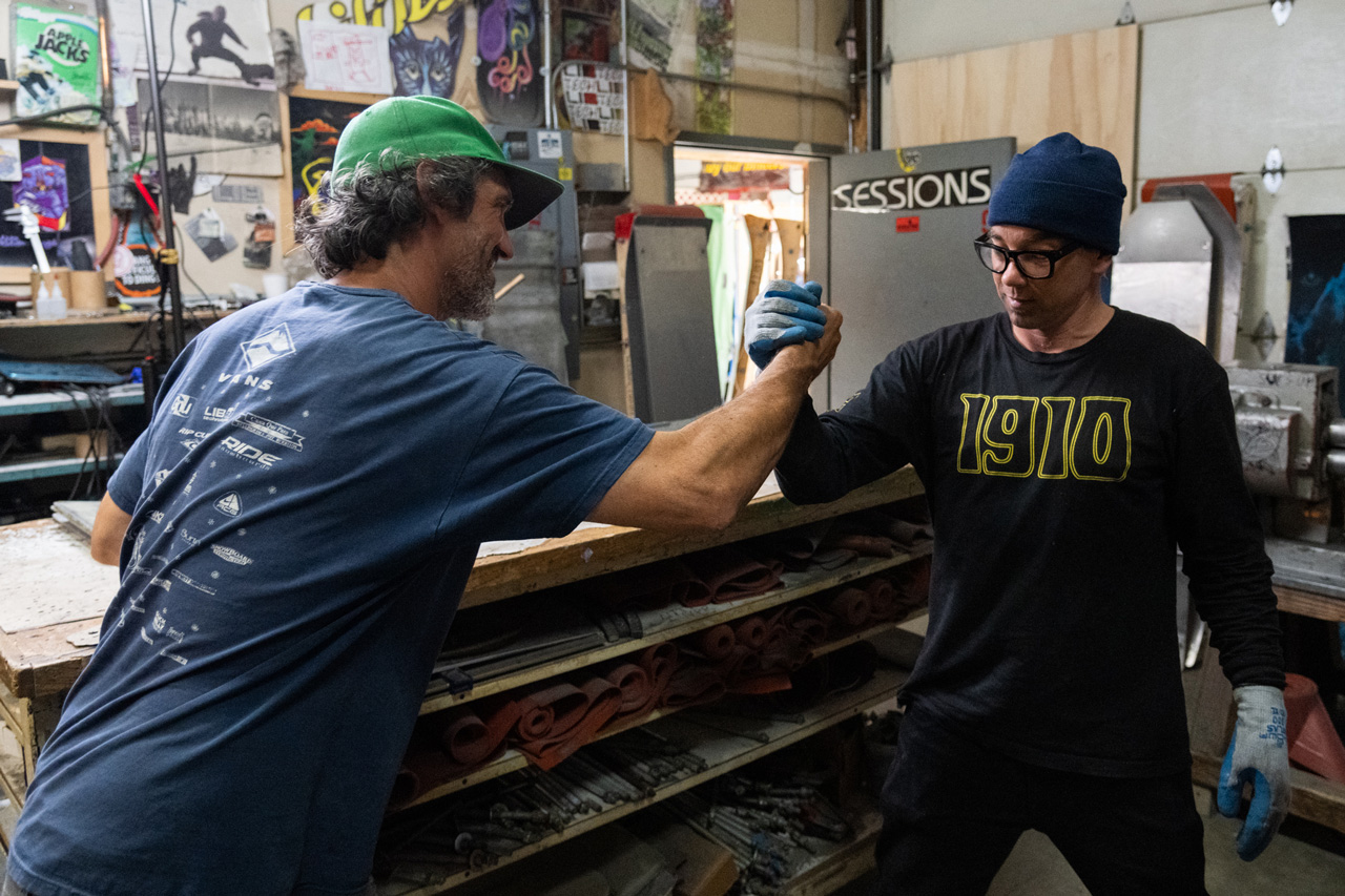 Brothers of board building Pos and Jamie have been ripping and working on dreams together since the Ford Grenada Hard Core.