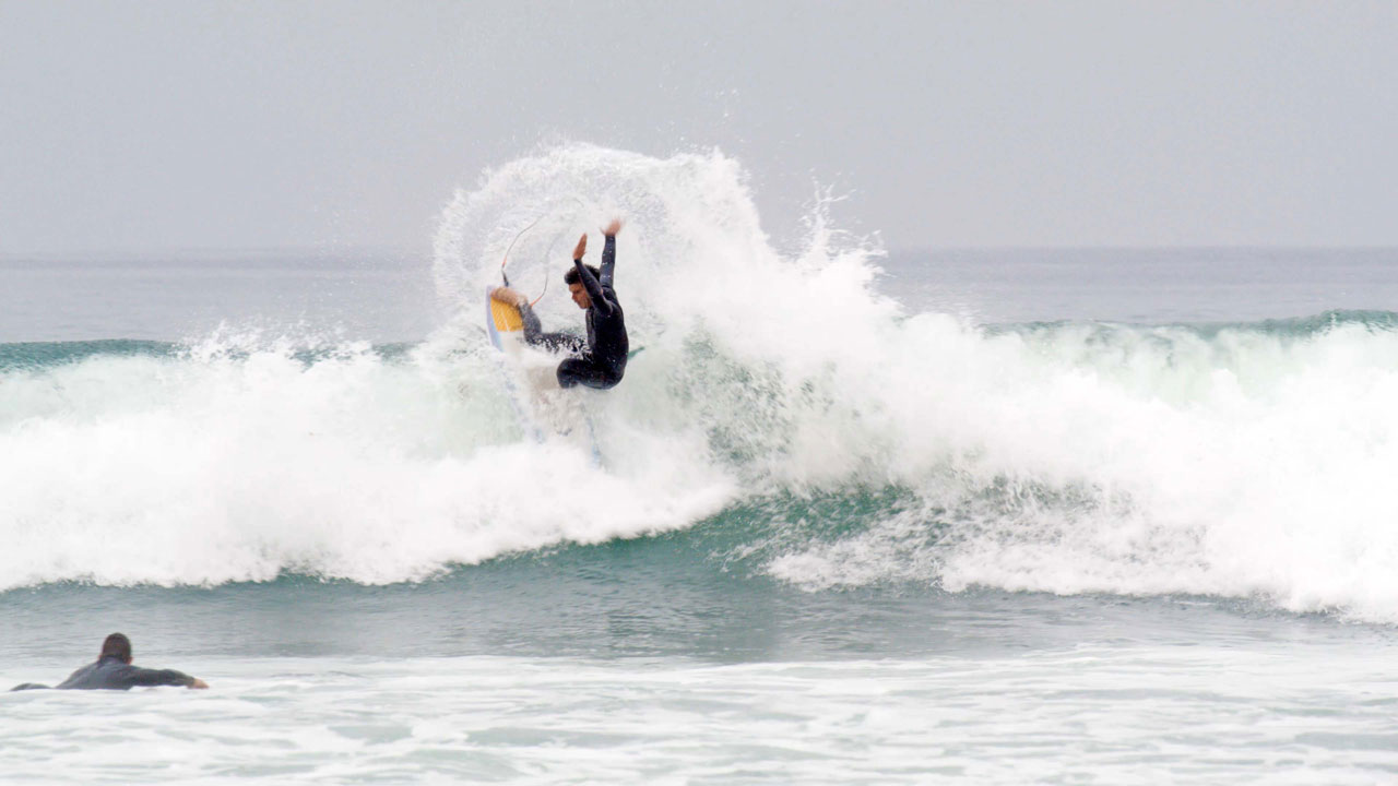 Kade Matson controls the drift surfing.